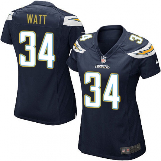 Women's Nike Los Angeles Chargers #34 Derek Watt Game Navy Blue Team Color NFL Jersey - Ujersey