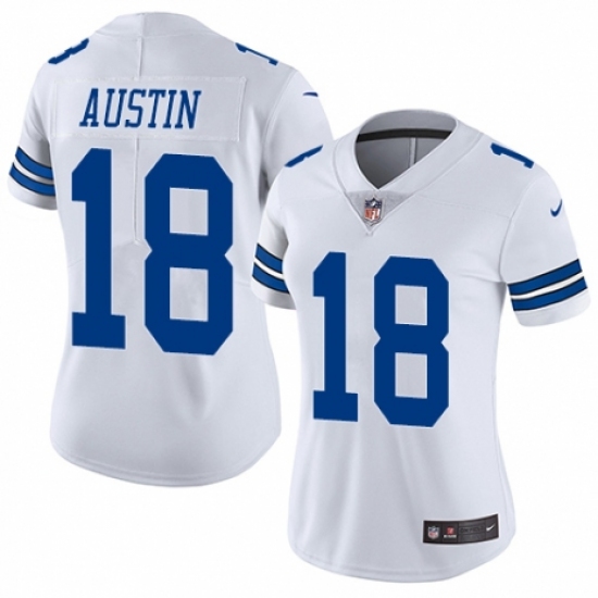 Women's Nike Dallas Cowboys #18 Tavon Austin White Vapor Untouchable Elite Player NFL Jersey - Ujersey