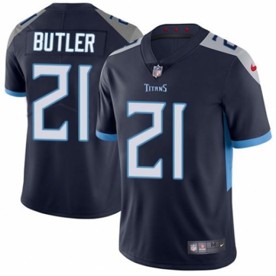Youth Nike Tennessee Titans #21 Malcolm Butler Navy Blue Team Color Vapor Untouchable Elite Player NFL Jersey - Ujersey