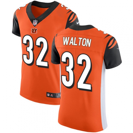 Men's Nike Cincinnati Bengals #32 Mark Walton Orange Alternate Vapor Untouchable Elite Player NFL Jersey - Ujersey