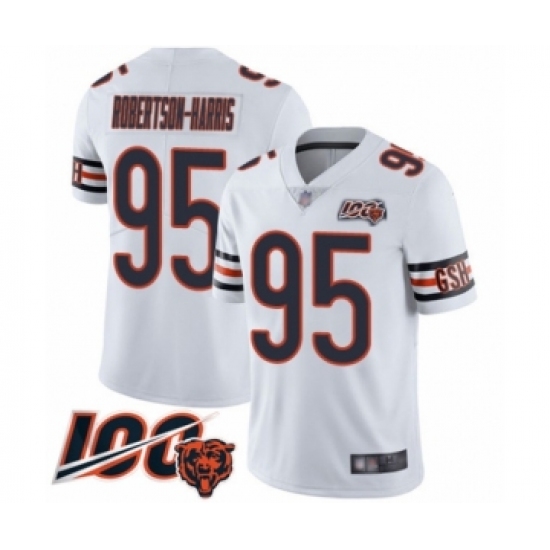 Men's Chicago Bears #95 Roy Robertson-Harris White Vapor Untouchable Limited Player 100th Season Football Jersey - Ujersey