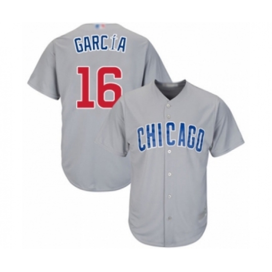 Youth Chicago Cubs #16 Robel Garcia Authentic Grey Road Cool Base Baseball Player Jersey - Ujersey