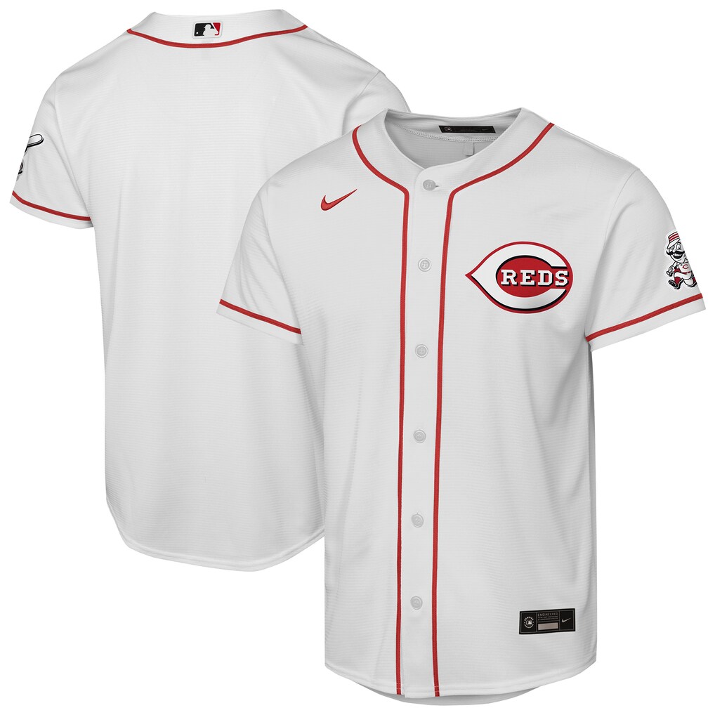 Youth Cincinnati Reds Nike White Home Stadium Jersey
