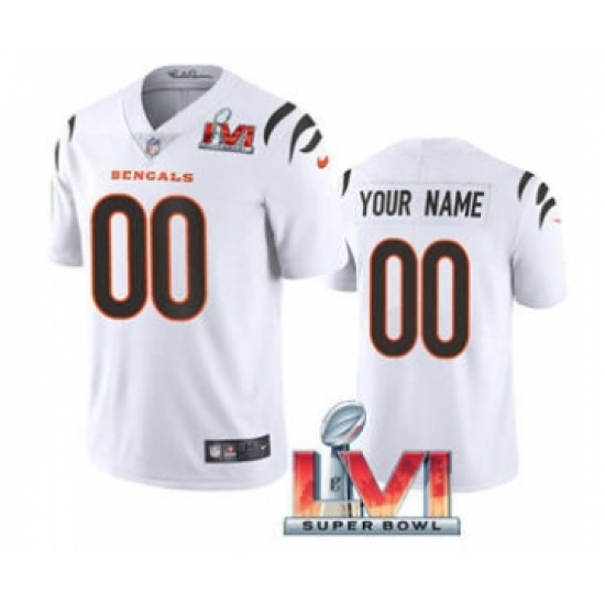 Men's Cincinnati Bengals ACTIVE PLAYER Custom White 2022 Super Bowl LVI Vapor Limited Stitched Jersey - Ujersey