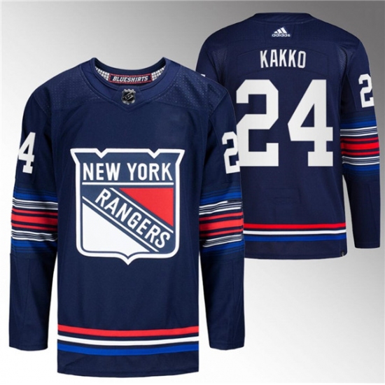 Men's New York Rangers #24 Kaapo Kakko Navy Stitched Jersey - Ujersey