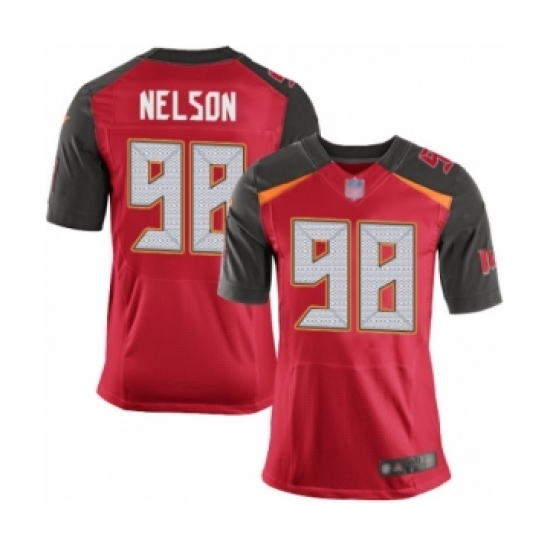 Men's Tampa Bay Buccaneers #98 Anthony Nelson Elite Red Team Color Football Jersey - Ujersey