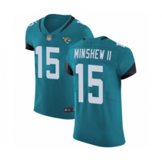 Men's Jacksonville Jaguars #15 Gardner Minshew II Teal Green Alternate Vapor Untouchable Elite Player Football Jersey - Ujersey