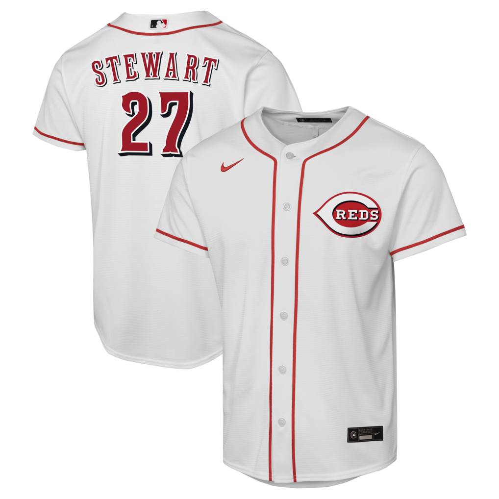 Youth Cincinnati Reds Sal Stewart Nike White Home Replica Player Jersey - Ujersey