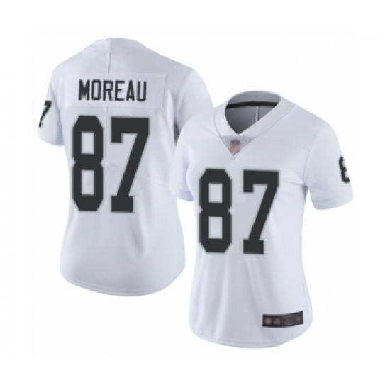 Women's Oakland Raiders #87 Foster Moreau White Vapor Untouchable Limited Player Football Jersey