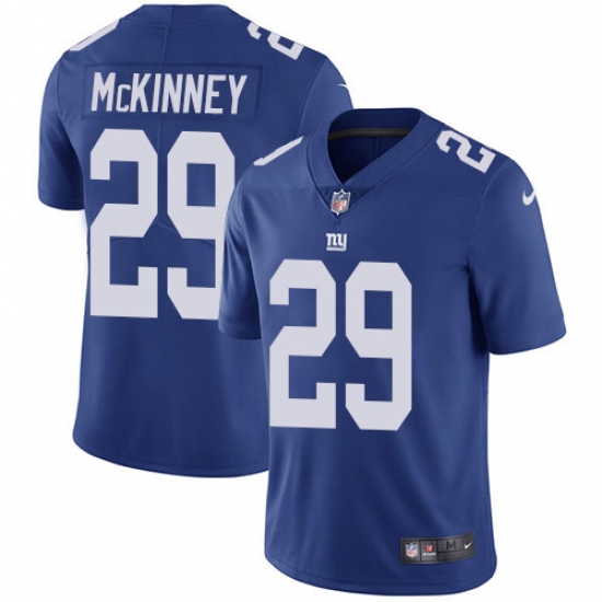 Men's New York Giants #29 Xavier McKinney Royal Blue Team Color Stitched Vapor Untouchable Limited Jersey - Ujersey