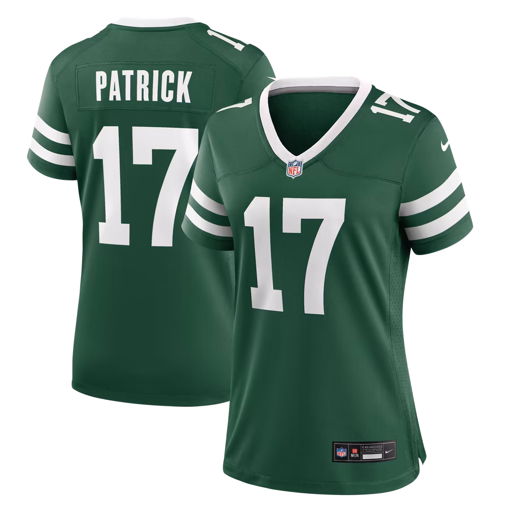 Women's New York Jets Tim Patrick Nike Legacy Green Team Game Jersey - Ujersey