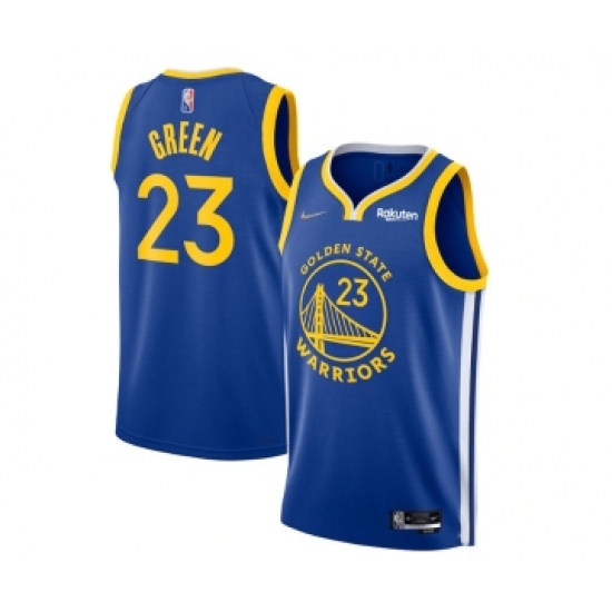Men's Golden State Warriors #23 Draymond Green Royal 75th Anniversary Stitched Basketball Jersey - Ujersey