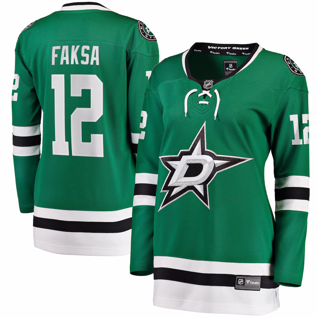Women's Dallas Stars Radek Faksa Fanatics Kelly Green Home Breakaway Jersey - ujerseystore