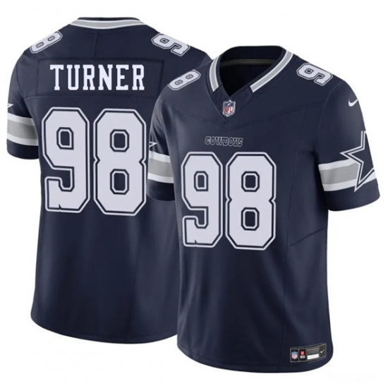 Men's Dallas Cowboys #98 Payton Turner Navy 2025 F.U.S.E. Vapor Untouchable Limited Football Stitched Jersey - Ujersey
