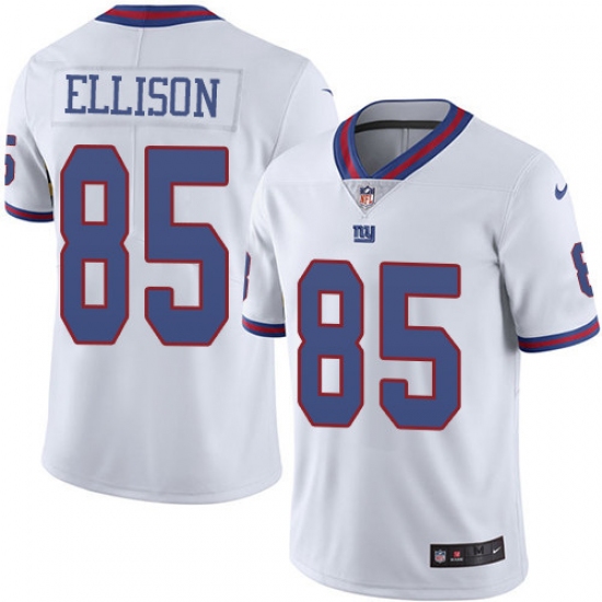 Youth Nike New York Giants #85 Rhett Ellison Limited White Rush Vapor Untouchable NFL Jersey - Ujersey