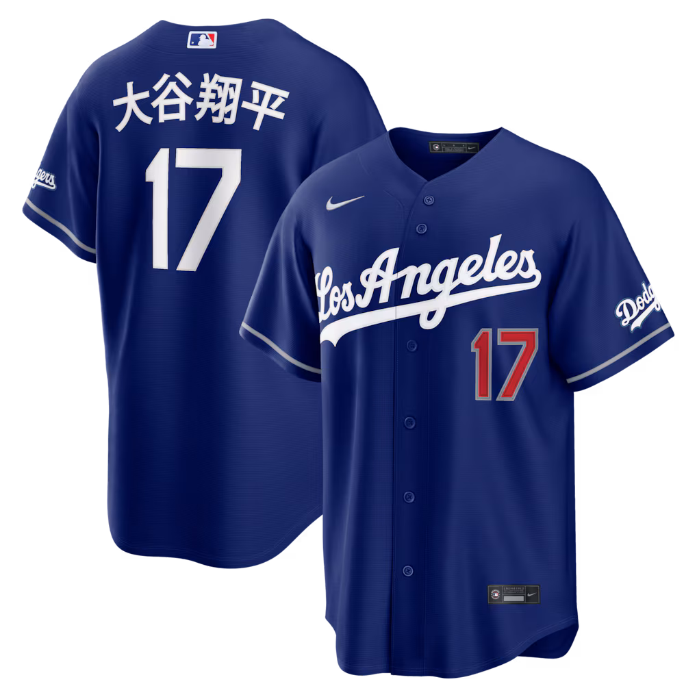 Men's Los Angeles Dodgers Shohei Ohtani Nike Royal Kanji Alternate Stadium Jersey - Ujersey NHL