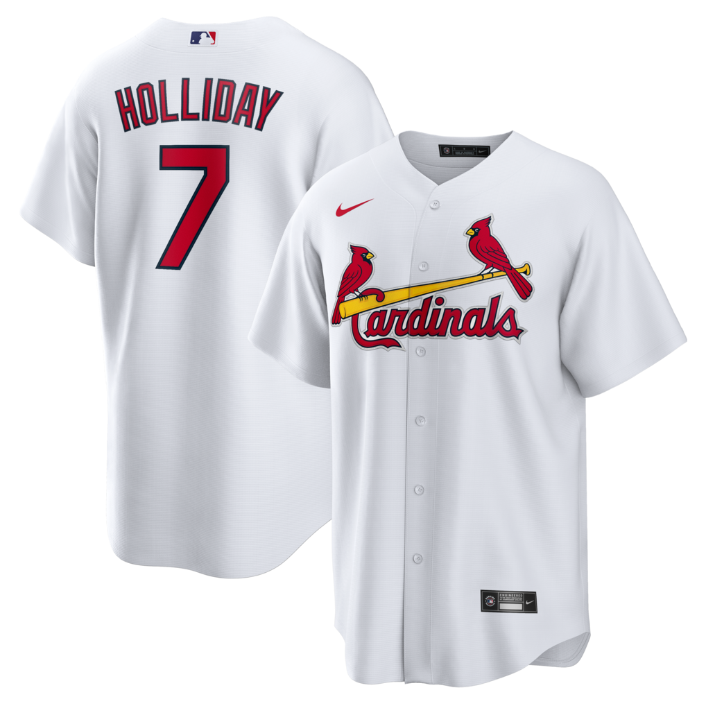 Men's St. Louis Cardinals Matt Holliday Nike White Home Retired Player Replica Jersey
