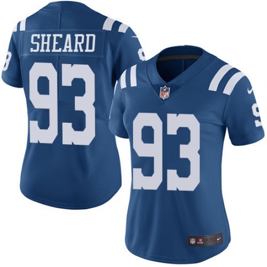 Women's Nike Indianapolis Colts #93 Jabaal Sheard Limited Royal Blue Rush Vapor Untouchable NFL Jersey - Ujersey