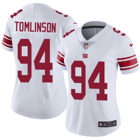 Women's Nike New York Giants #94 Dalvin Tomlinson White Vapor Untouchable Limited Player NFL Jersey - Ujersey