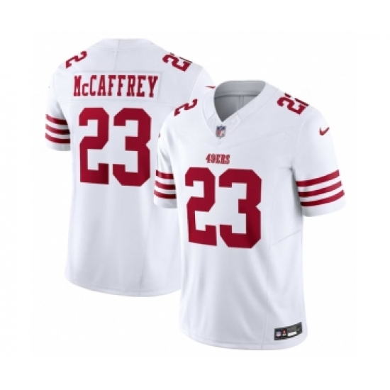Men's Nike San Francisco 49ers #23 Christian McCaffrey White 2023 F.U.S.E. Vapor Untouchable Limited Stitched Football Jersey - Ujersey