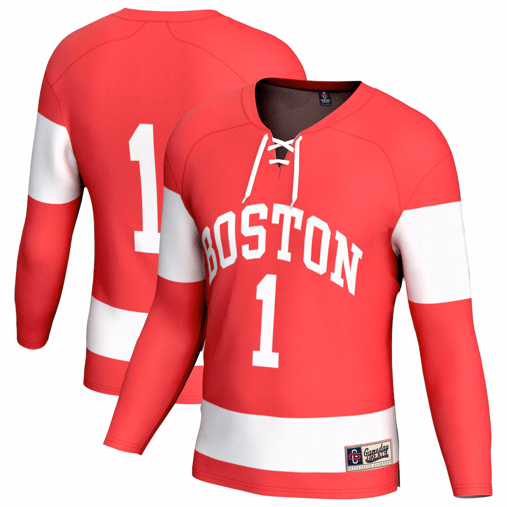 Unisex GameDay Greats Scarlet Boston University Lightweight Collegiate Women's Hockey Fashion Jersey - SUjersey01