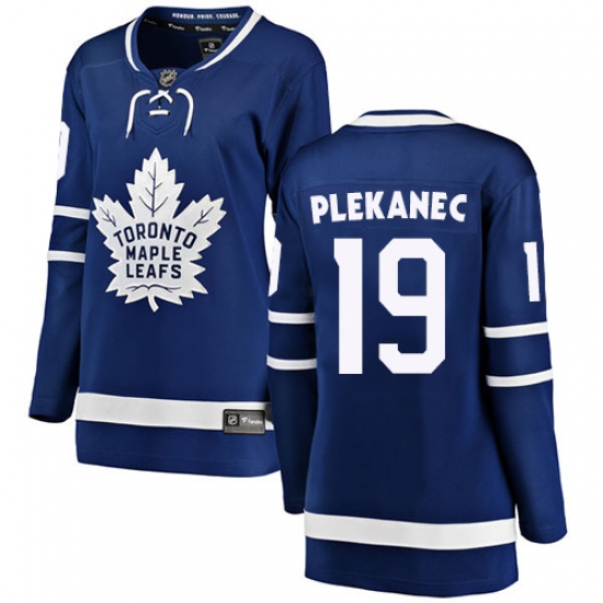 Women's Toronto Maple Leafs #19 Tomas Plekanec Authentic Royal Blue Home Fanatics Branded Breakaway NHL Jersey