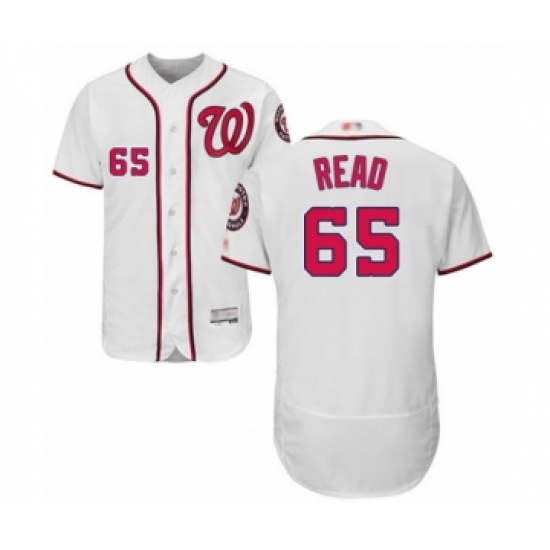 Men's Washington Nationals #65 Raudy Read White Home Flex Base Authentic Collection Baseball Player Jersey - Ujersey