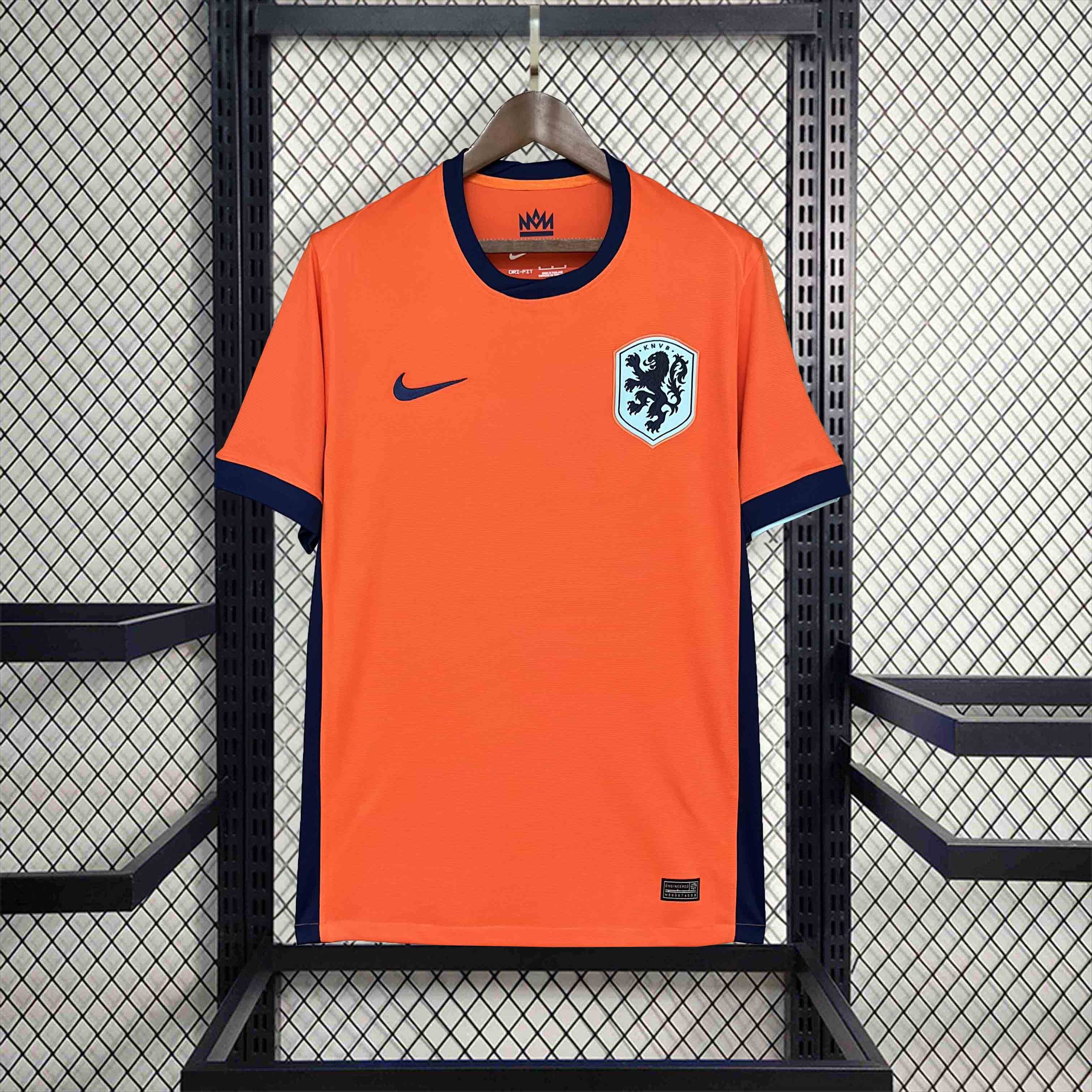 Netherlands Soccer Jersey Home Custom Shirt EURO 2024 - ujerseystore