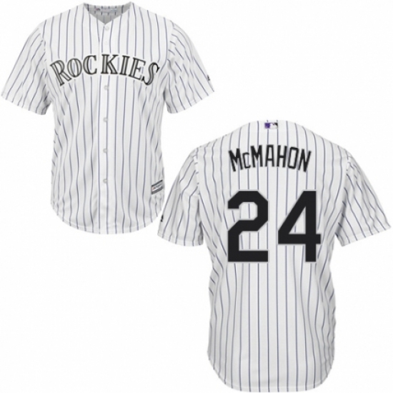 Youth Majestic Colorado Rockies #24 Ryan McMahon Replica White Home Cool Base MLB Jersey