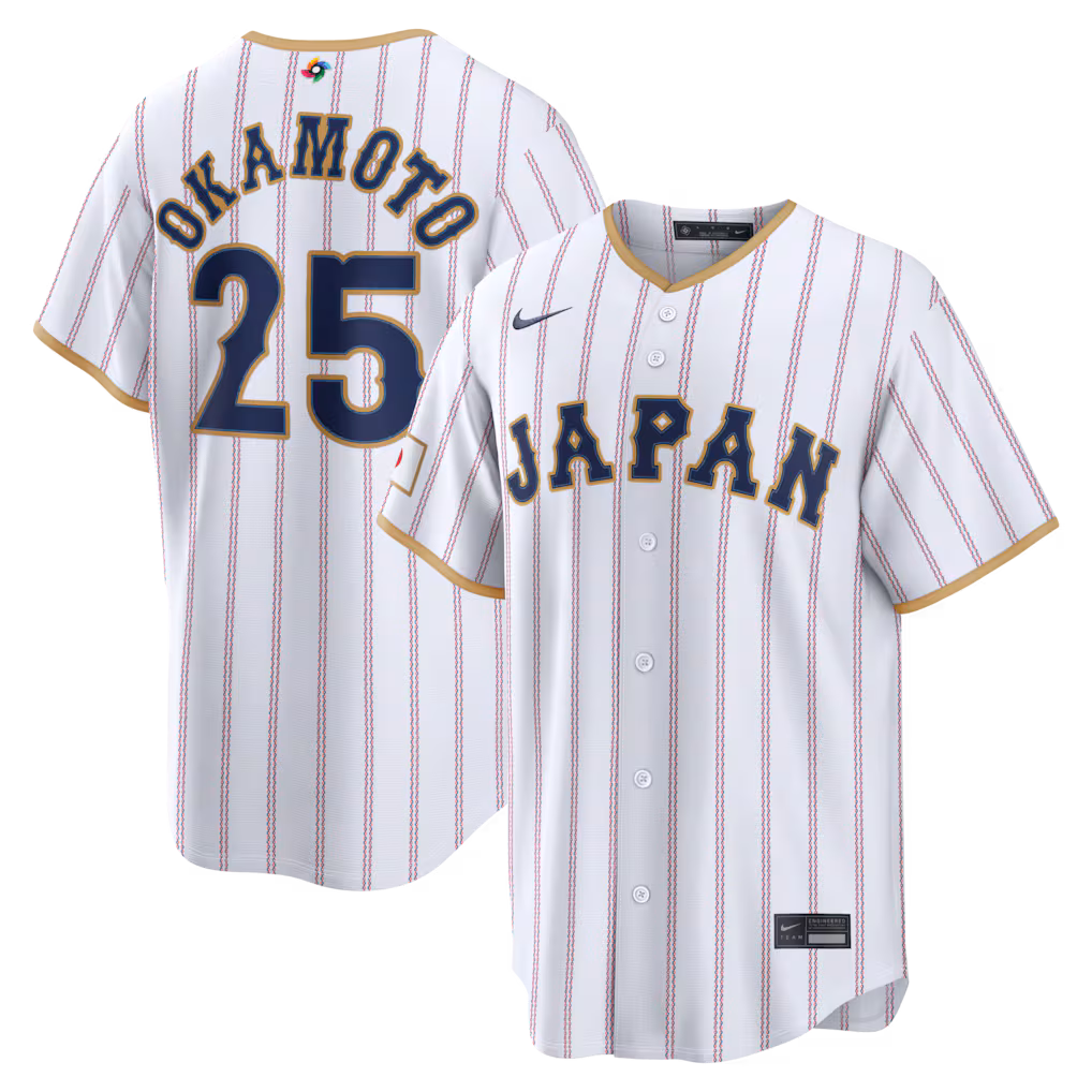 Men's Japan Baseball Kazuma Okamoto Nike White 2026 World Baseball Classic Home Stadium Jersey - Ujersey