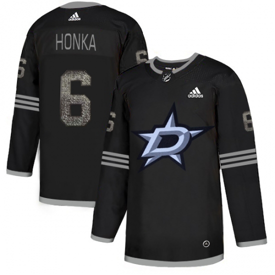 Men's Adidas Dallas Stars #6 Julius Honka Black Authentic Classic Stitched NHL Jersey - Ujersey