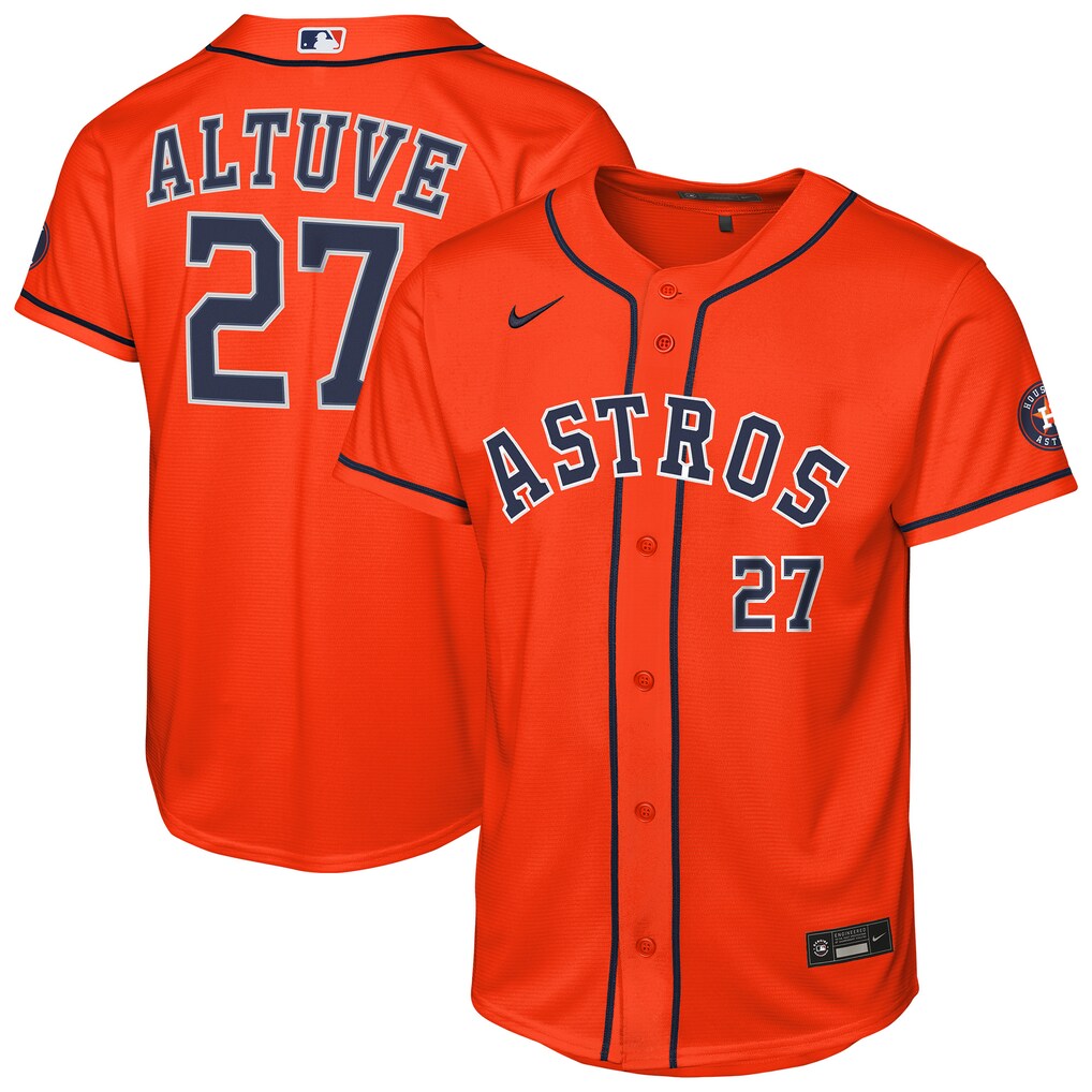 Youth Houston Astros Jose Altuve Nike Orange Alternate Stadium Jersey - Ujersey