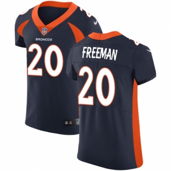 Men's Nike Denver Broncos #20 Royce Freeman Navy Blue Alternate Vapor Untouchable Elite Player NFL Jersey - Ujersey