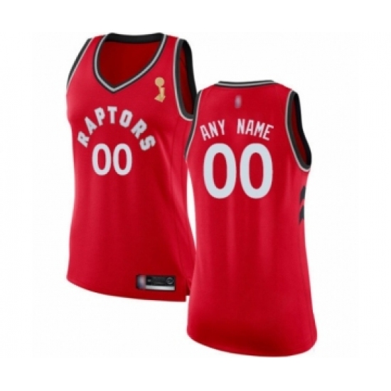 Women's Toronto Raptors Customized Authentic Red 2019 Basketball Finals Champions Jersey - Icon Edition - Ujersey