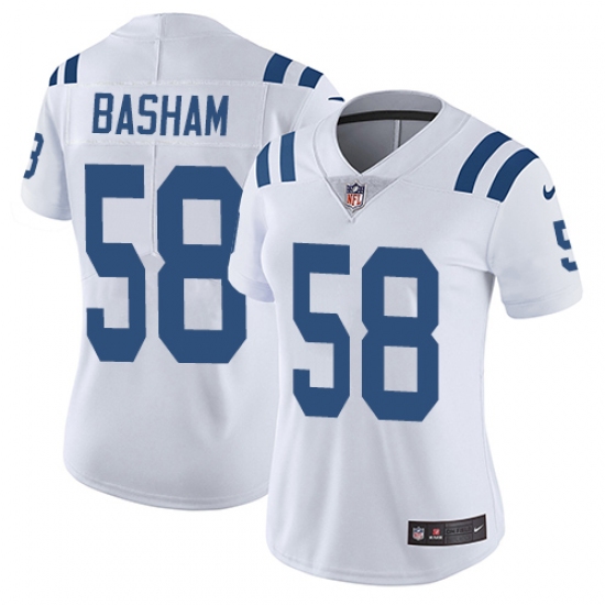 Women's Nike Indianapolis Colts #58 Tarell Basham Elite White NFL Jersey - Ujersey