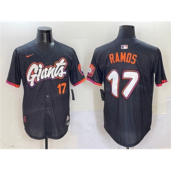 Men's San Francisco Giants #17 Heliot Ramos Anthracite 2025 City Connect Limited Stitched Baseball Jersey - Ujersey