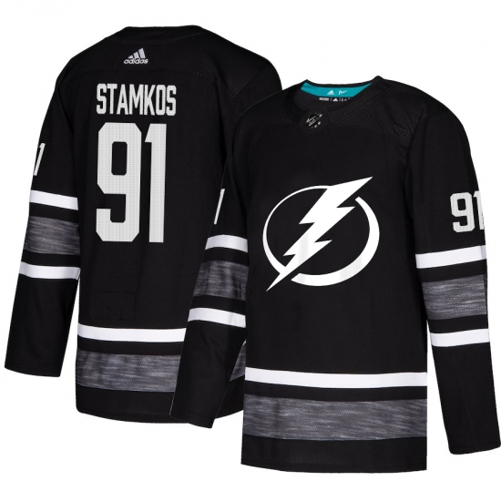 Men's Adidas Tampa Bay Lightning #91 Steven Stamkos Black 2019 All-Star Game Parley Authentic Stitched NHL Jersey - Ujersey