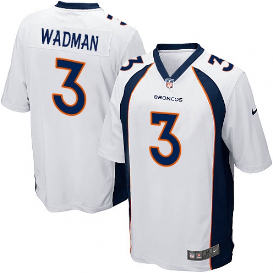 Men's Nike Denver Broncos #3 Colby Wadman Game White NFL Jersey - Ujersey