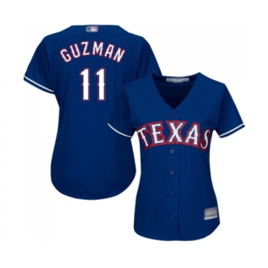 Women's Texas Rangers #11 Ronald Guzman Replica Royal Blue Alternate 2 Cool Base Baseball Jersey - Ujersey