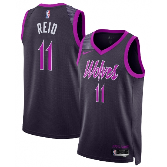 Men's Minnesota Timberwolves #11 Naz Reid Purple 2025-26 City Edition Stitched Basketball Jersey