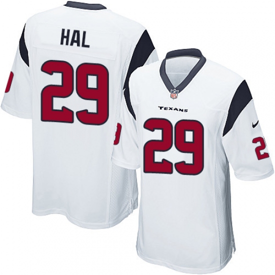 Men's Nike Houston Texans #29 Andre Hal Game White NFL Jersey - Ujersey