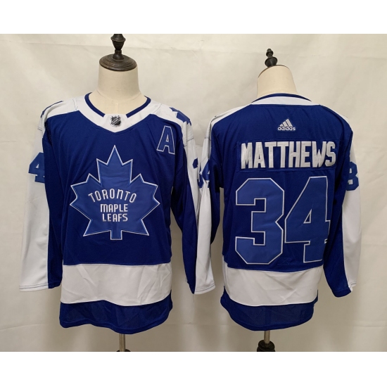 Men's Toronto Maple Leafs #34 Auston Matthews Blue 2020-21 Special Edition Breakaway Player Jersey - Ujersey
