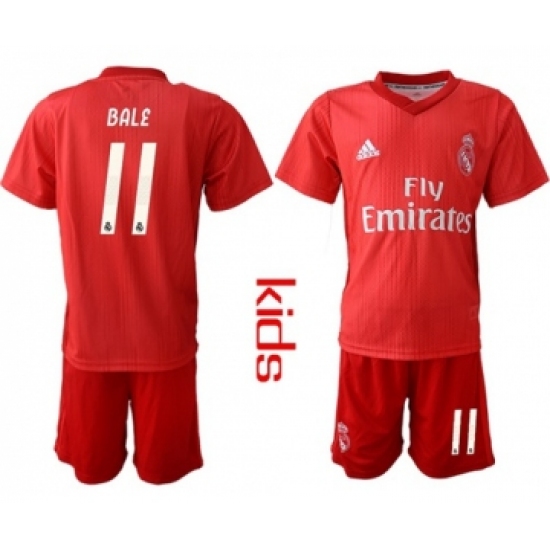 Real Madrid #11 Bale Third Kid Soccer Club Jersey