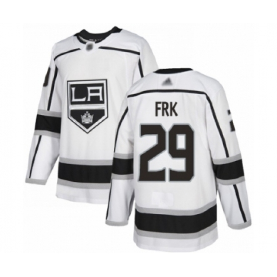 Men's Los Angeles Kings #29 Martin Frk Authentic White Away Hockey Jersey - Ujersey