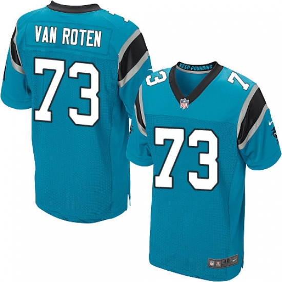 Men's Nike Carolina Panthers #73 Greg Van Roten Elite Blue Alternate NFL Jersey - Ujersey