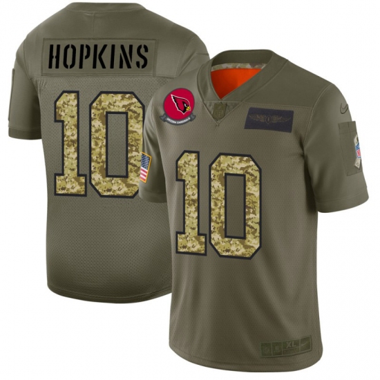 Men's Nike Arizona Cardinals #10 DeAndre Hopkins 2019 Olive Camo Salute To Service Limited NFL Jersey - Ujersey