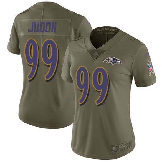 Women's Nike Baltimore Ravens #99 Matt Judon Limited Olive 2017 Salute to Service NFL Jersey - Ujersey