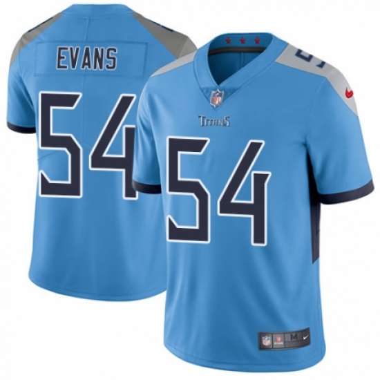 Men's Nike Tennessee Titans #54 Rashaan Evans Light Blue Alternate Vapor Untouchable Limited Player NFL Jersey - Ujersey