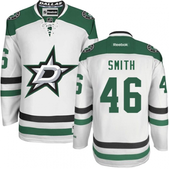 Youth Reebok Dallas Stars #46 Gemel Smith Authentic White Away NHL Jersey - Ujersey