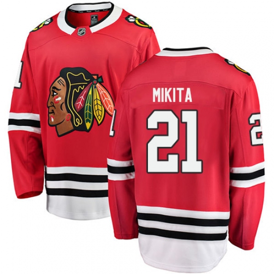 Youth Chicago Blackhawks #21 Stan Mikita Fanatics Branded Red Home Breakaway NHL Jersey - Ujersey